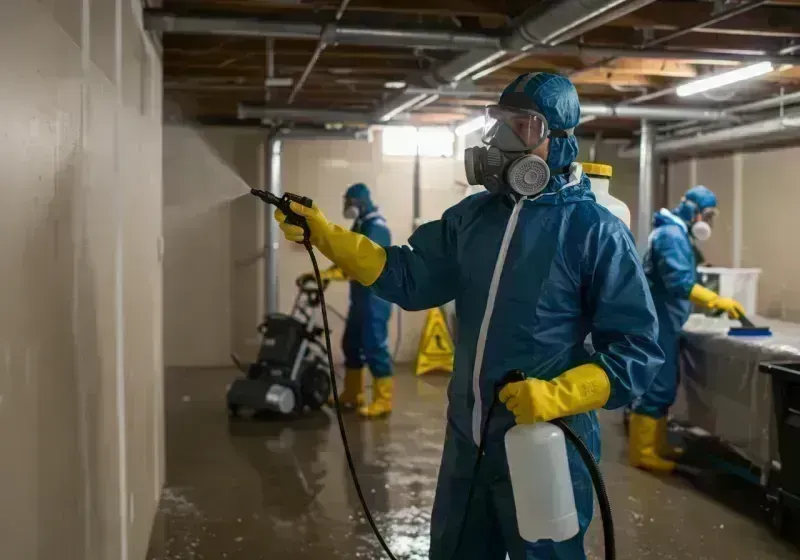 Basement Sanitization and Antimicrobial Treatment process in Oak Brook, IL