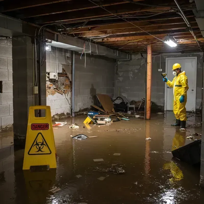 Flooded Basement Electrical Hazard in Oak Brook, IL Property